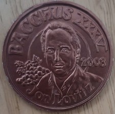 2003 Krewe of Bacchus King Jon Lovitz (old die) Mardi Gras Doubloon New Orleans
