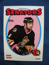 2001 Topps Hockey Heritage Parallel Radek Bonk Ottawa Senators #36