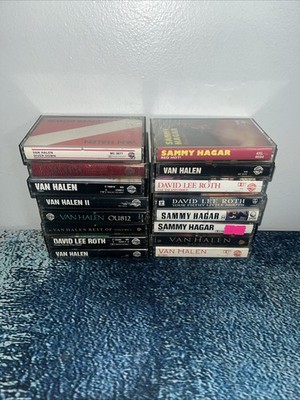 Van Halen Cassette Tape Lot Of 16 Hagar Ou812 Diver Crazy Warning 5150 Balance