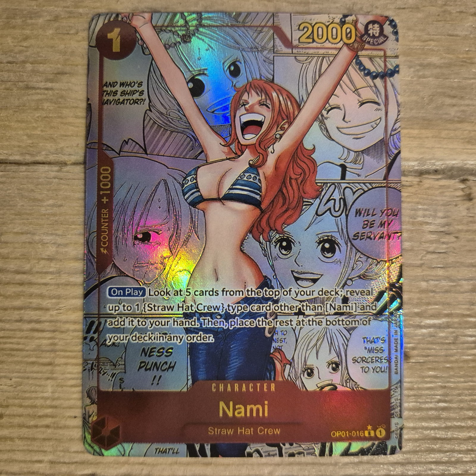 Nami MANGA OP01-016 ( TCG PROXY - FAN DIY MADE )
