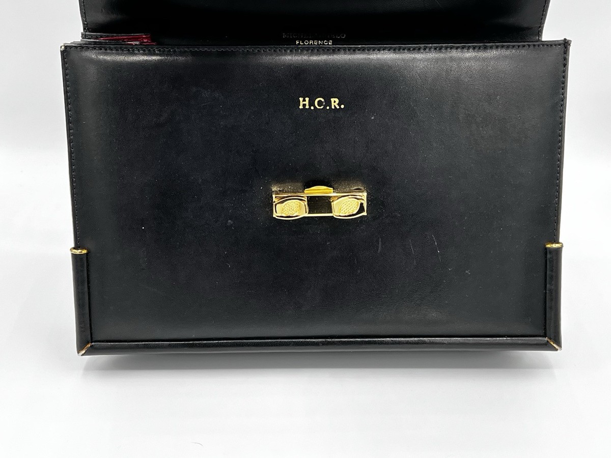 Michelangelo Florence Vintage Leather Handbag Made In Italy