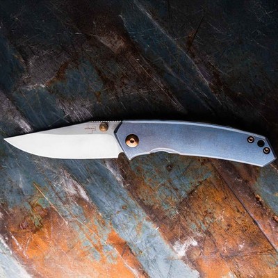 Böker Plus Canoe   Titan Taschenmesser mit CPM-S-35VN Klinge und Tip-Up Clip