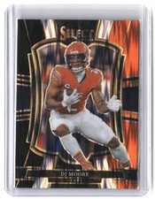 DJ Moore 2025 Panini Select Black and Orange Prizm Shock