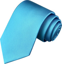 3.15"  8cm  Mens Solid Satin Tie Pure Color Necktie for Business and Wedding  Gi