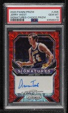 2020-21 Panini Prizm Signatures Choice Jerry West PSA 10 GEM MT Auto HOF 14t3