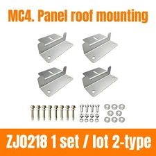 4 Pcs of Solar Panel Mounting Z Brackets for RV Boat Wall Off Gird Roof Inst