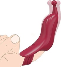 Fingervibrator mit 10 Vibrationsmodi Silikon Fingerhülle für Klitoris & G