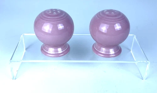 Fiestaware Ball Salt & Pepper Shakers Rose Pink Retired Fiesta 2"