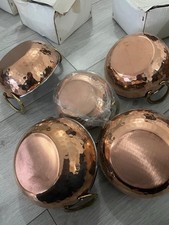 Copper Kadai Hammered Karahi Serving Bowl Handi