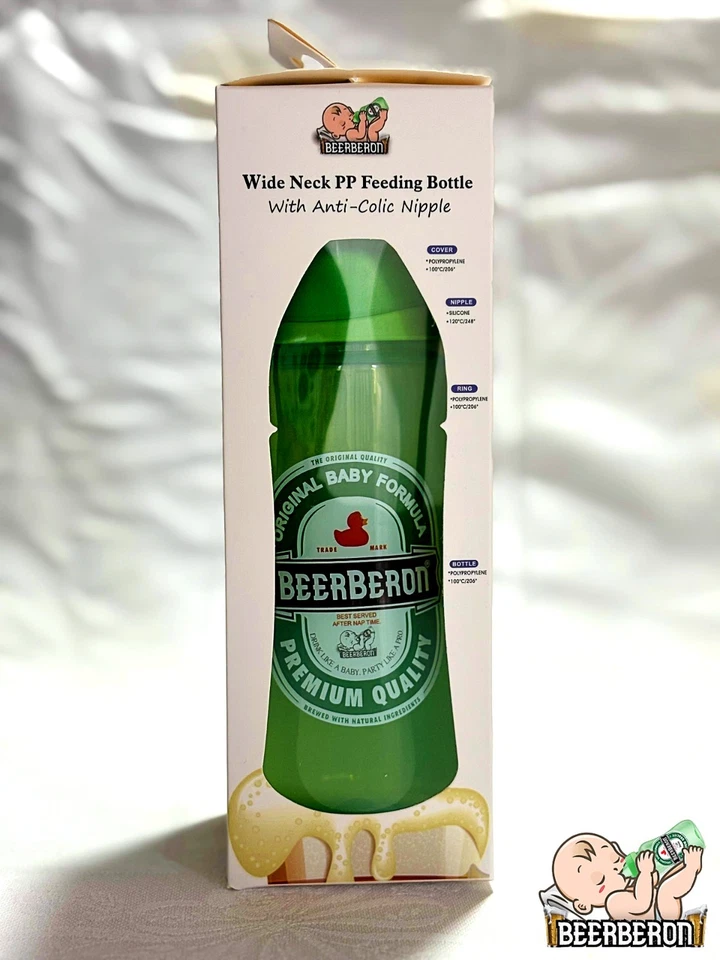 Beerberon® Biberon 330ml Anti-Colica BPA-Free | Design Birra | Idea Regalo - Immagine 2 di 4