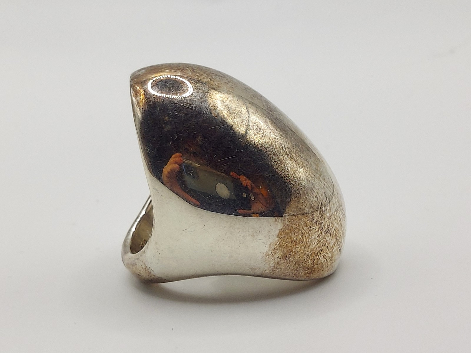 Massive VTG Solid 999 Silver Mexico Ring Artisan … - image 8
