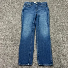 J.Crew Jeans Womens 29T Blue 9" Vintage Straight Leg Medium Wash Denim Preppy