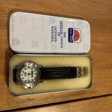 VTG Sun Time Indiana University IU Watch Original Tin NEW BATTERY INDIGLO