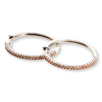 Colleen Lopez Sterling Silber 1/4ctw Diamant Hugger Creolen