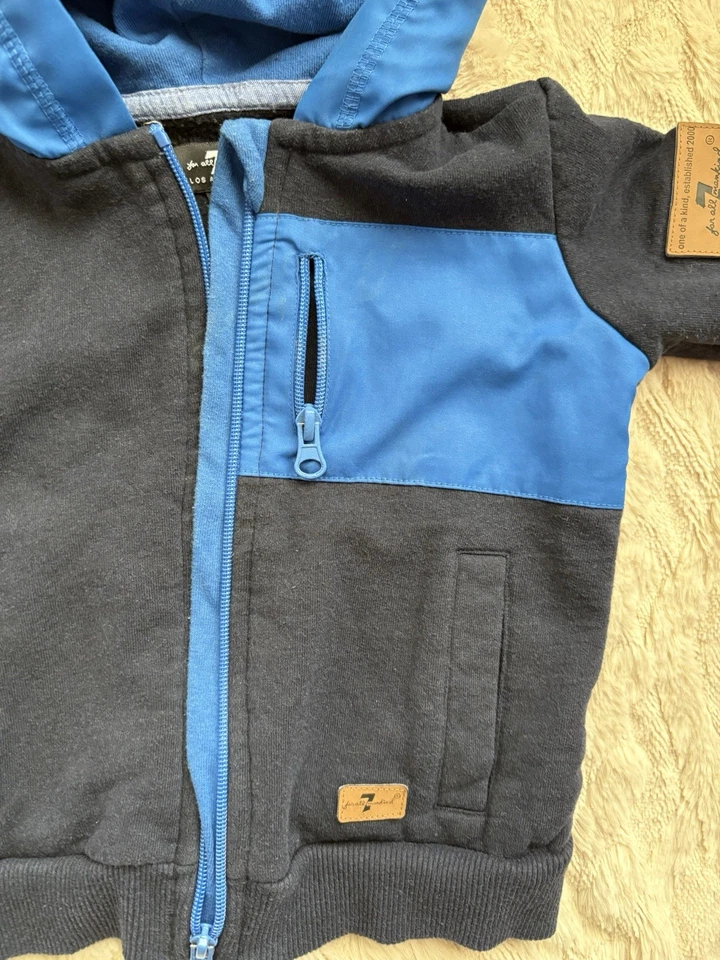 Chaqueta 7 For All Mankind Boys azul/negro talla 2T Foto 2 de 4