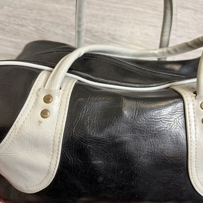 Vintage 70-80s Adidas Travel Boston Bag Rare Black Gray Color way