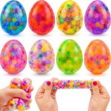 8 Pack Easter Eggs Stress Balls Squishy Squeeze Balls, Easter Egg Hunt Easter