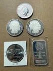 5oz Silver Bullion Lot 5x 1 oz .999 Rounds & Bars buffalo Kitco Elizabeth