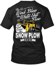 Snow Plow Crew Dump Truck Tee T-Shirt Made in the USA Size S to 5XL