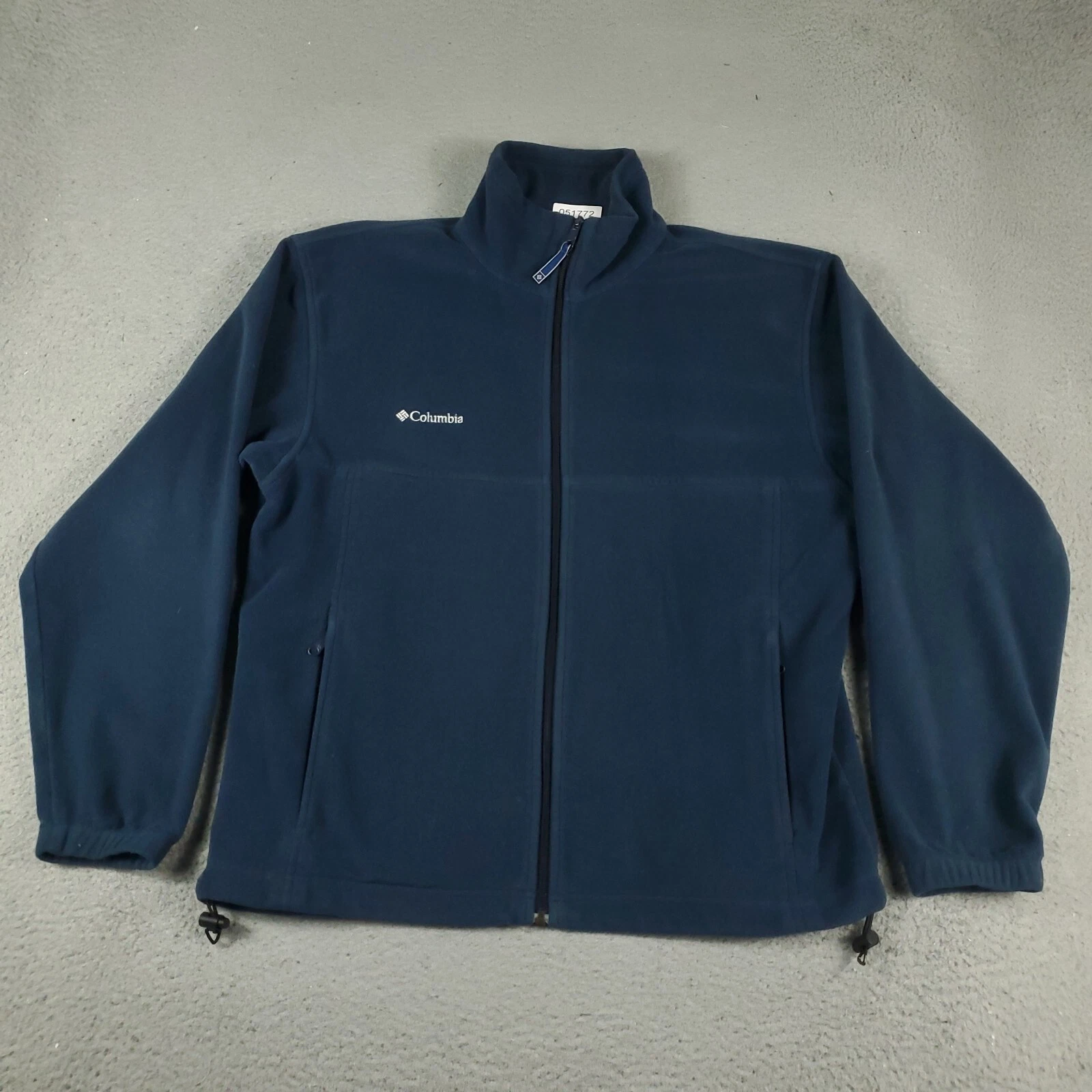 Columbia Sweater Mens Large Blue Fleece Outdoors Full Zip Up Sweatshirt