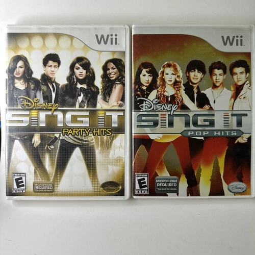 Disney SING IT Party Hits & SING IT Pop Hits Wii CIB Lot of 2 Complete Nintendo