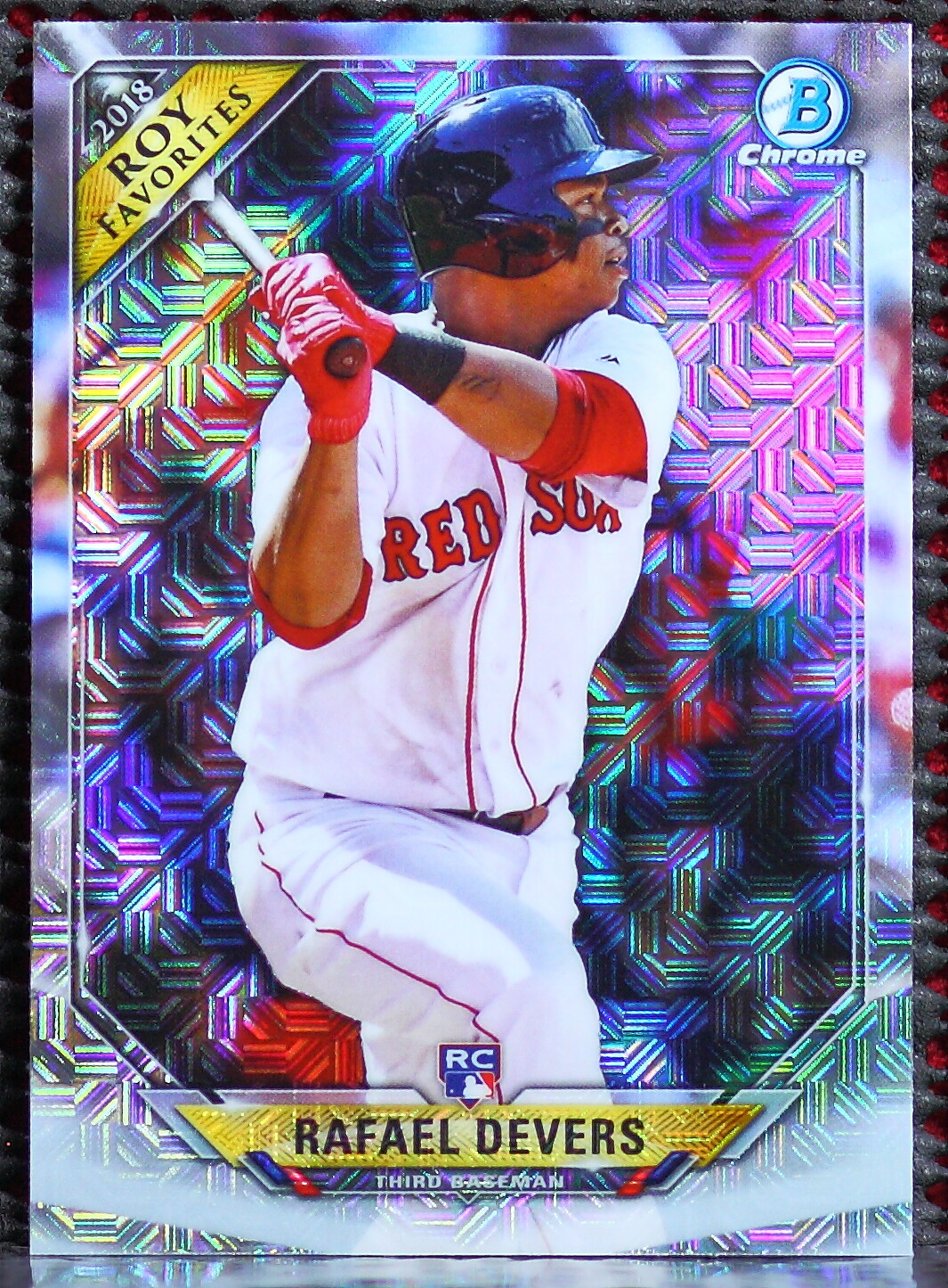 RAFAEL DEVERS - 2018 BOWMAN CHROME MEGA BOX ROOKIE OF THE YEAR FAVORITES REF.