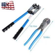 6-50mm² Battery Cable Lug Crimping Tool Wire Crimper With Cable Cutter 10-0 AWG