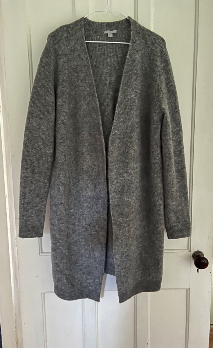 COS XS Oversize Mohair Blend Cozy Fall Winter Grey Open Long COS XS Oversize Mohair Blend Cozy Fall Winter Grey Open Long