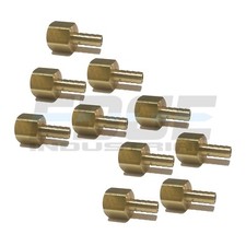  10 Pack 3/8 HOSE BARB X 1/2 FEMALE NPT Brass Pipe Fitting Gas Fuel Water Air