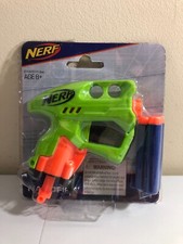 NERF Nanofire Blaster Gun with 3 Elite Darts Green Hasbro