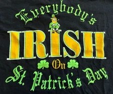 Vintage 90s Everybody's Irish on St. Patrick's Day 1990s tee t-shirt Size XL