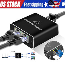 RJ45 Gigabit Ethernet Splitter 1000Mbps LAN Network Internet 1 to 2 Adapter lot