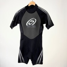 Gotcha Wetsuit Short Sleeve Shorts Black Gray 2.2mm Titanium Men's M EUC