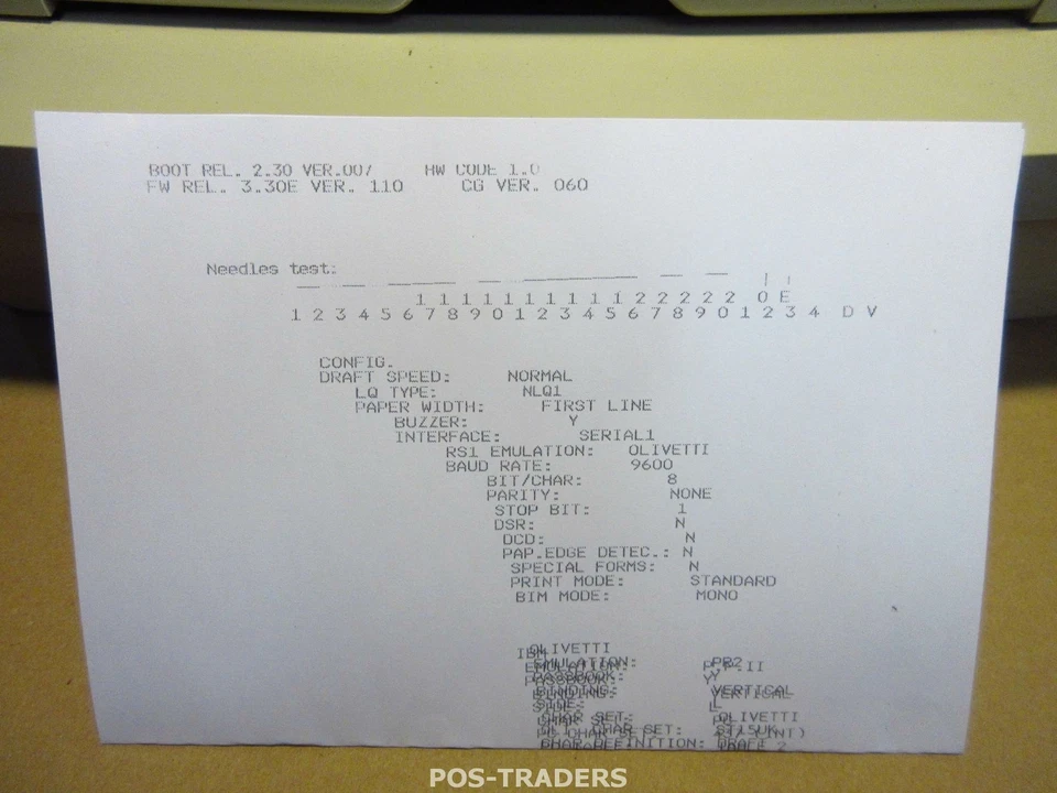 OLIVETTI PR2 PLUS - USB A4 Passbook Printer 24-pin dot matrix - BAD PRINTS - Image 2 of 4