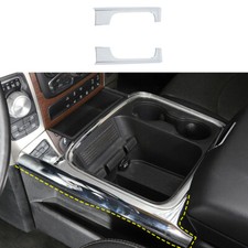 Center Console Front Cup Holder Side Panel Trim For Dodge Ram 1500 10-17 Chrome