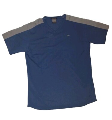  Nike T Shirt Mens XL  Blue & Gray Sphere Dry Sports Activewear