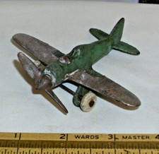 HUBLEY 1930s SINGLE ENGINE MILITARY AIRPLANE 2197 CAST IRON TOY