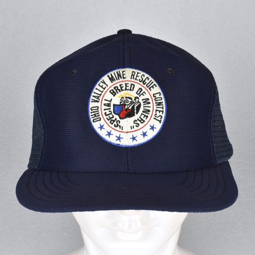VTG Ohio Valley Mine Rescue Contest Patch Blue Trucker Snapback Cap Hat USA