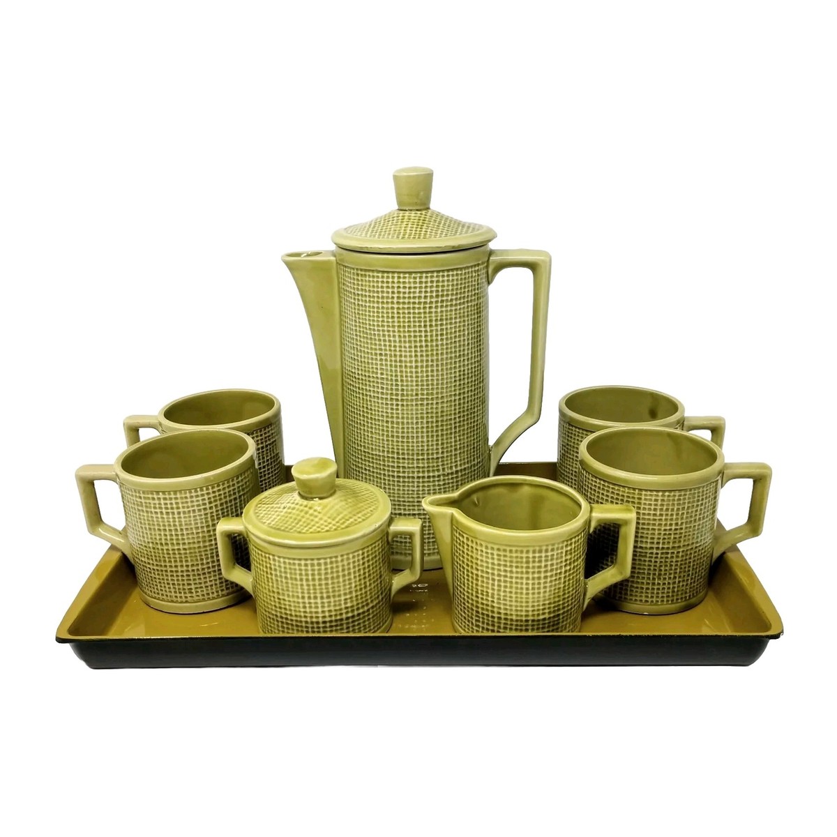 Vintage Japan Ceramic アンティーク調　日本製　1960年代 Antique Japanese Figural Ceramic Vase With Handles + Base, 11 5/8