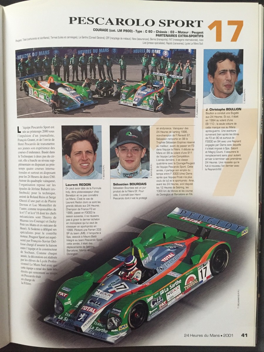 Livre 24 Heures Du Mans 2001 - Moity & Teissedre - Très Bon état