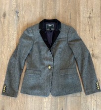 j crew Regent blazer Wool size 8 Grey Plaid