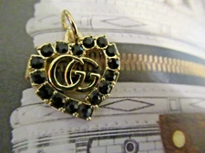 GUCCI  ZIP PULL  CHARM 22X20MM gold tone,  BLACK THIS IS FOR 1