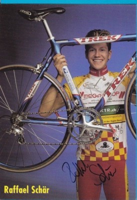 CYCLING cycling card RAFFAEL SCHAR team SCHALLER MEGA-SHOP TREK signed