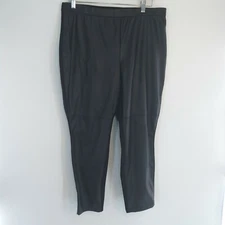 H BY HALSTON 16 PETITE HALF FAUX LEATHER PANTS