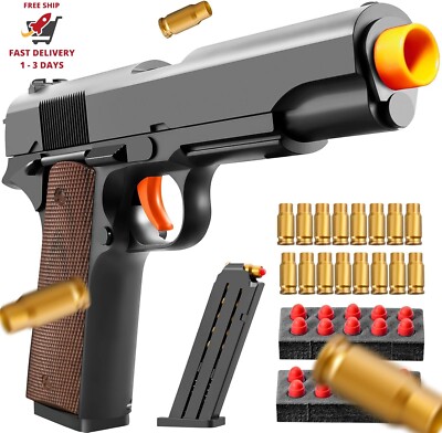 Pistola de espuma blanda que expulsa balas de perdigones, juguete realista