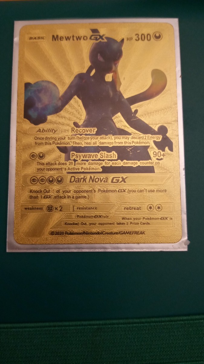mewtwo gx dark nova pokmon gold card 9PCS Metal Gold Plated Cards,GX, Ancient Metal Gold Card, Mewtwo GX Dark  Nova, Arceus GX, Vmax, Vstar, Lovely Pet Gold Card, Collector's Rare Metal  Card