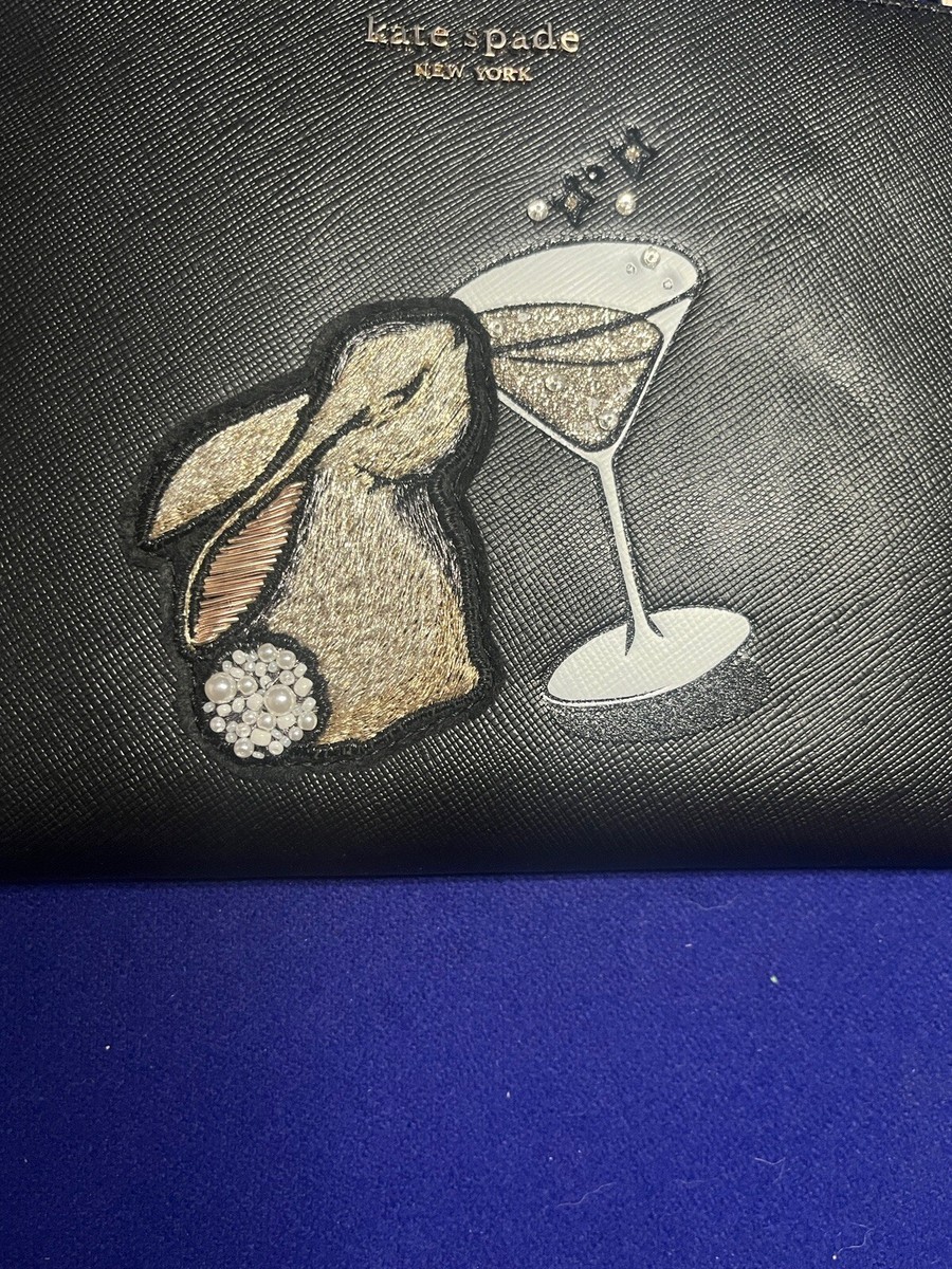 Kate Spade Bun Bun Bunny Pouch Wristlet K5652 NWT Bunny With
