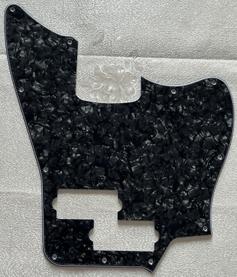 Custom For Squier Jaguar Bass Style Guitar Pickguard 4-Ply Black Pearl