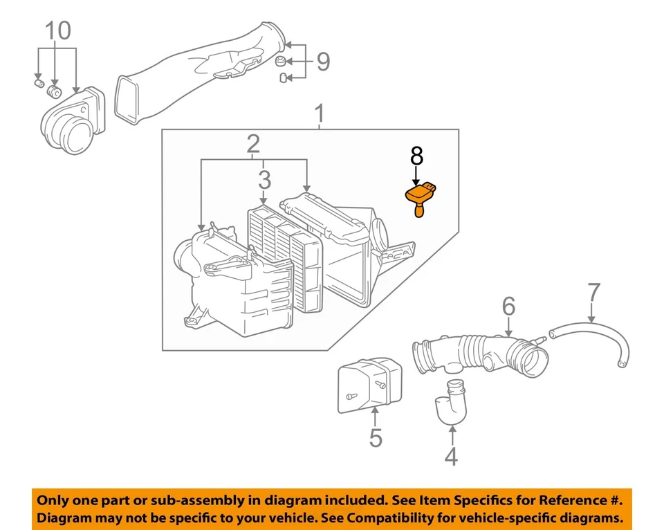 Medidor de flujo de aire de inyección de combustible usado se adapta a: Toyota Prius 2002 4 cilindros grado A Foto 3 de 4