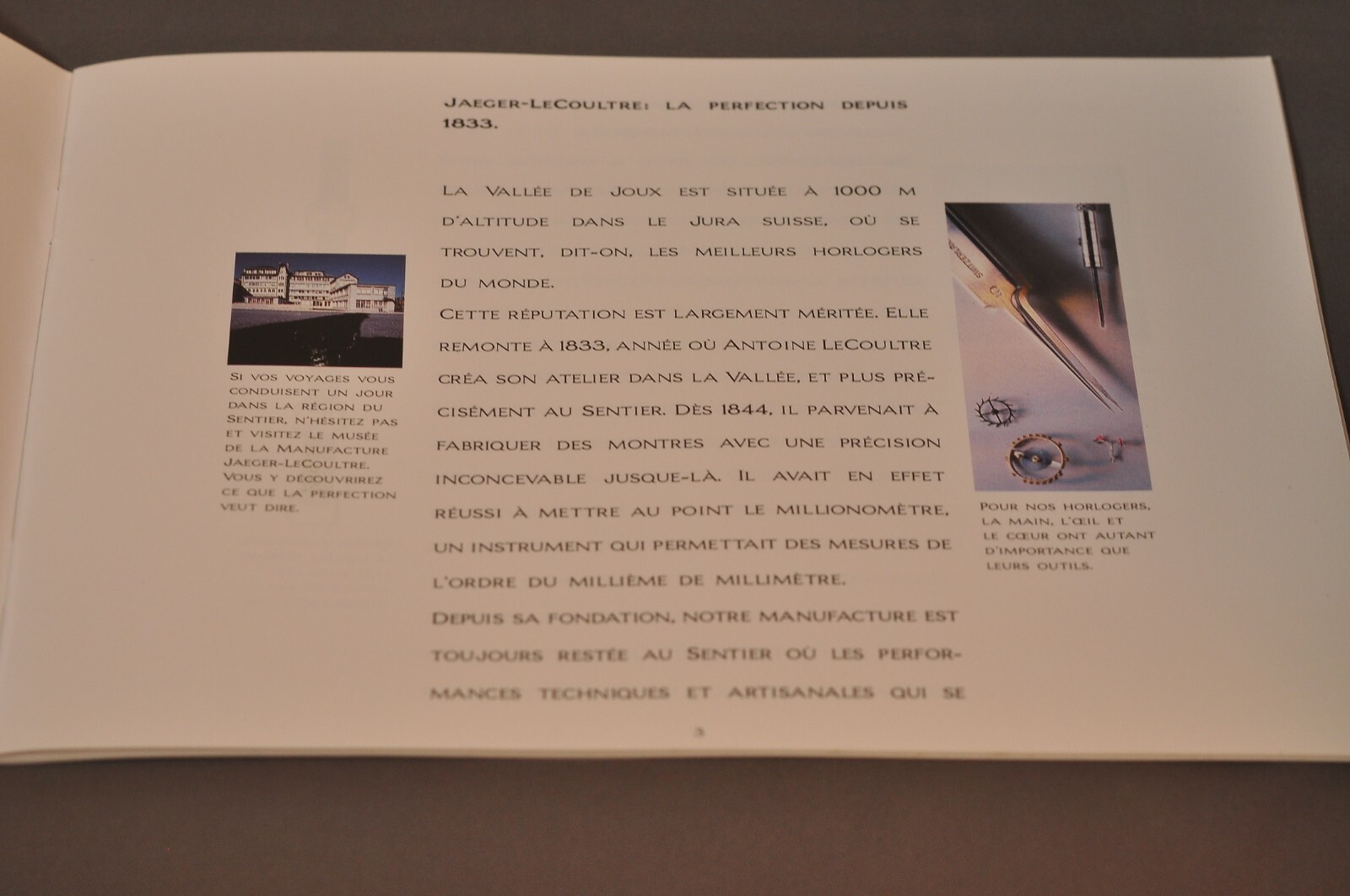Jaeger-LeCoultre Reverso French Brochure Original, Not a Copy! c1989  RARE! image 2